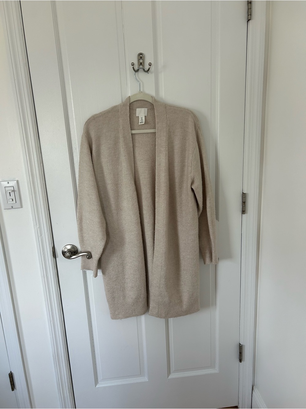 H&M Light Beige Open-Front Women's Cardigan